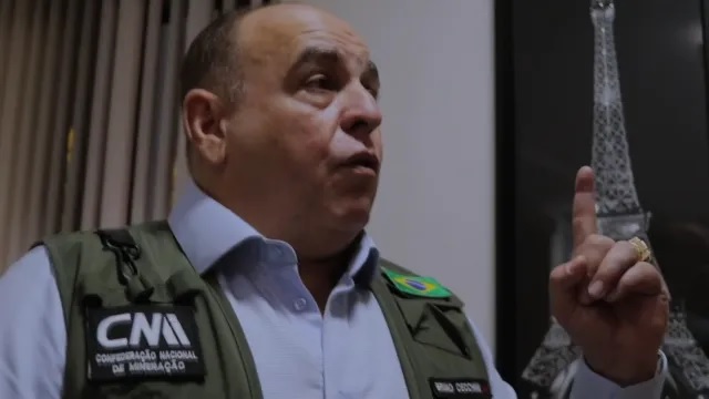 Bruno Cecchini em 2025, presidente da CNMI, falando sobre mineração legal e sustentável no Brasil