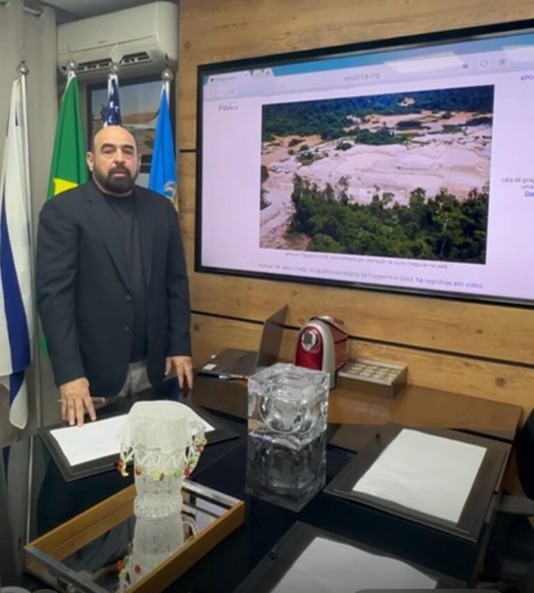 Bruno Cecchini em reunião da CNMI reforçando compromisso no combate à mineração ilegal